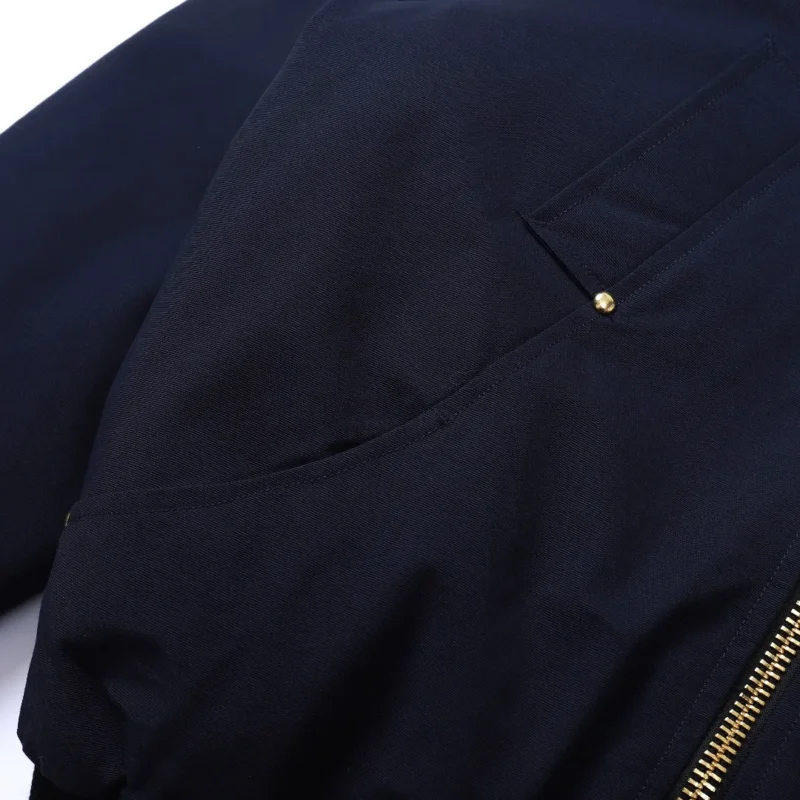 Replica Moose Knuckles Gold Scissor Jacket Navy Blue Reps - RepLuxe