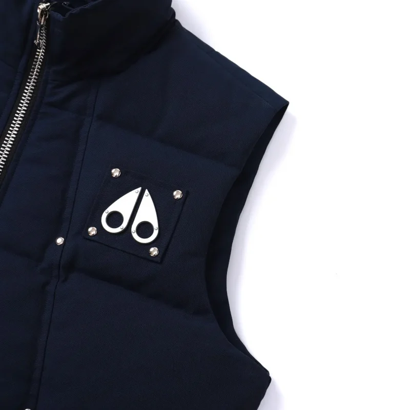 Replica Moose Knuckles Vest Deep Blue Quilted Reps - RepLuxe
