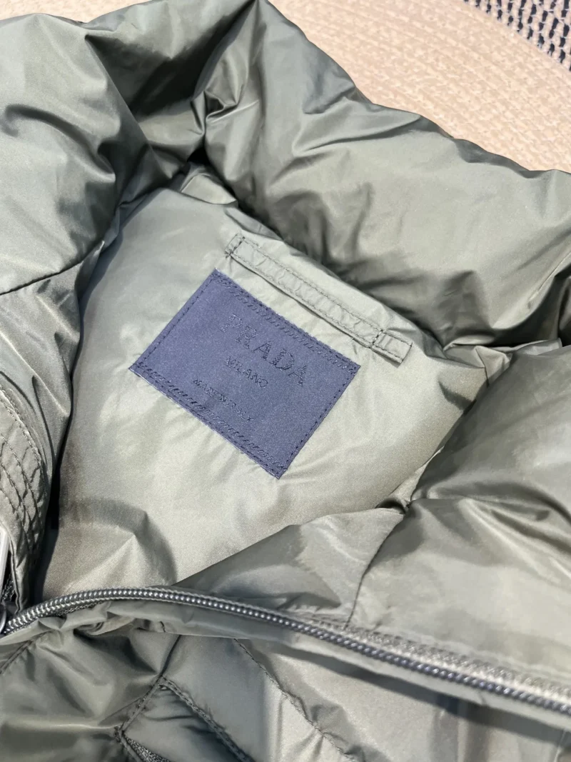 Replica Prada Minimalist Down Vest Olive Green Reps - RepLuxe