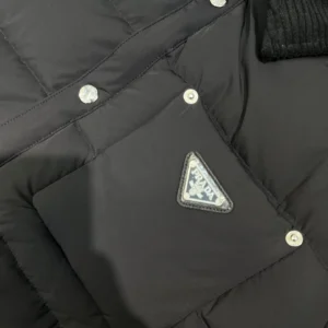Replica Prada ReNylon Down Jacket Grey Quilted Reps - RepLuxe