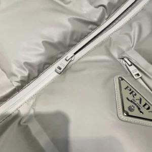 Replica Prada Down Jacket Beige Hooded Style Reps - RepLuxe