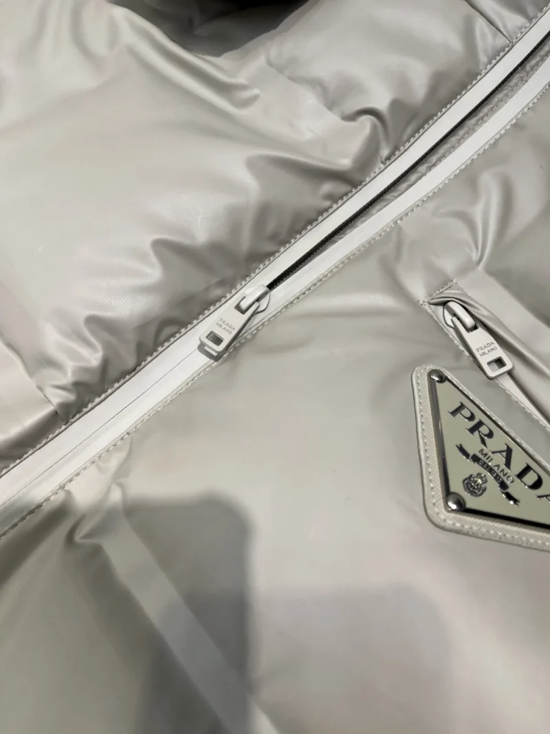 Replica Prada Down Jacket Beige Hooded Style Reps - RepLuxe