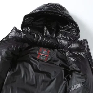 Replica Prada Hooded Down Jacket Black Unisex Reps - RepLuxe