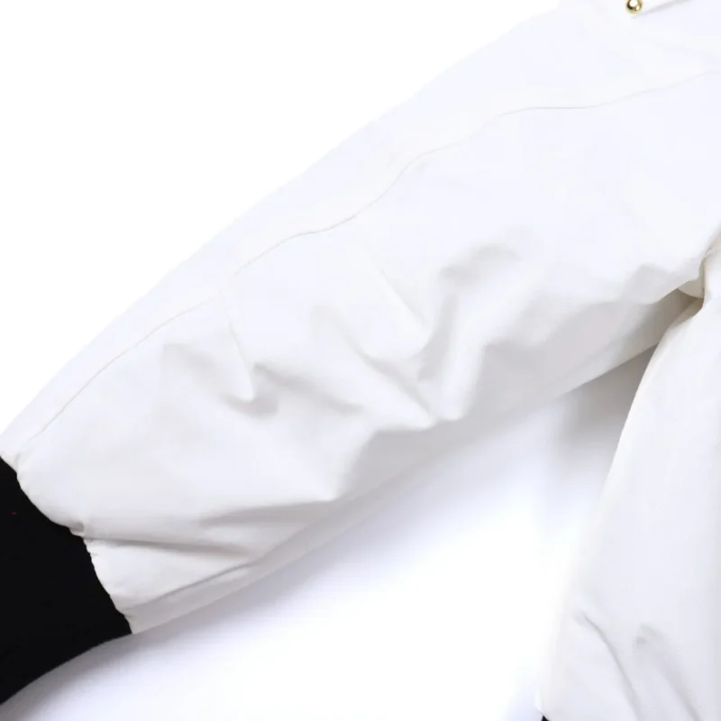 Replica Moose Knuckles Gold Scissor Down Jacket White Reps - RepLuxe