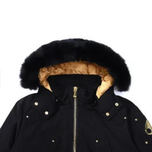 Replica Moose Knuckles Gold Scissor Down Jacket Black Reps - RepLuxe