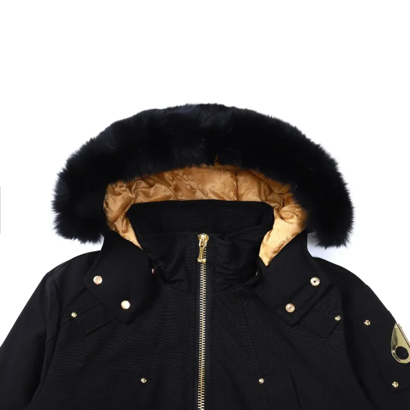 Replica Moose Knuckles Gold Scissor Down Jacket Black Reps - RepLuxe