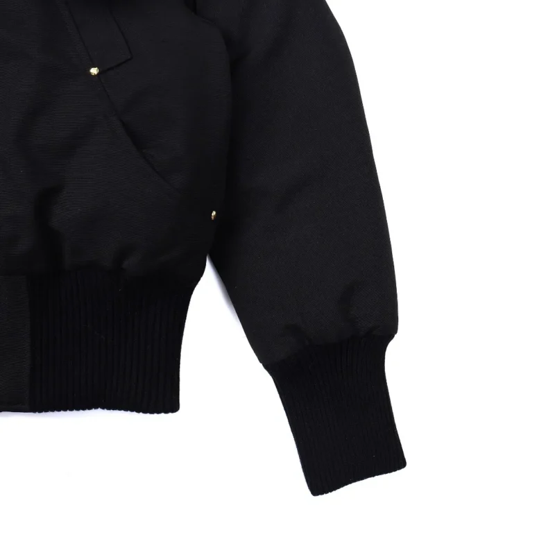 Replica Moose Knuckles 01 Gold Scissor Down Jacket Black Reps - RepLuxe