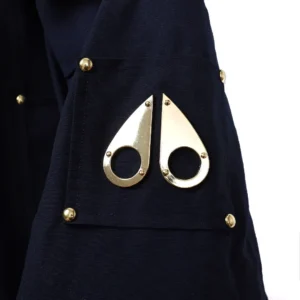 Replica Moose Knuckles Gold Scissor Jacket Navy Blue Reps - RepLuxe