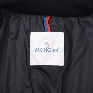 Replica Moncler Knit Down Jacket Black Stand Collar Reps - RepLuxe