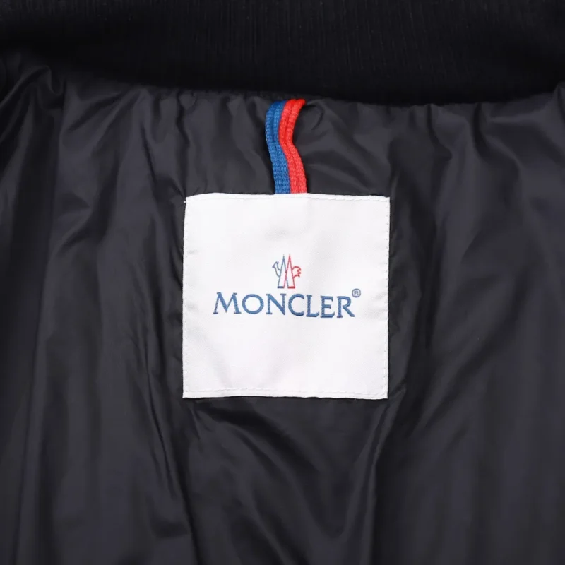 Replica Moncler Knit Down Jacket Black Stand Collar Reps - RepLuxe