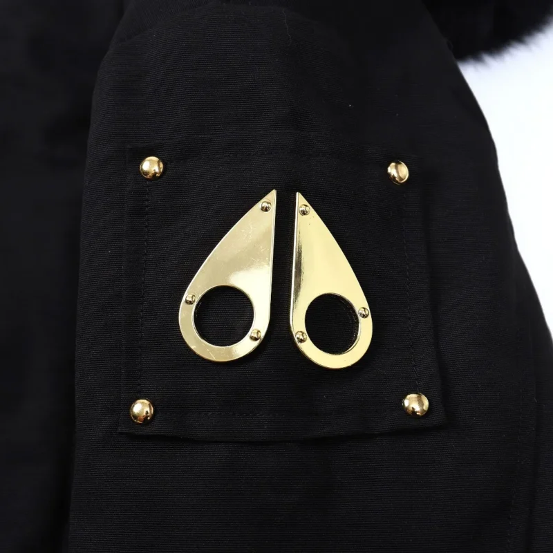 Replica Moose Knuckles Gold Scissor Down Jacket Black Reps - RepLuxe