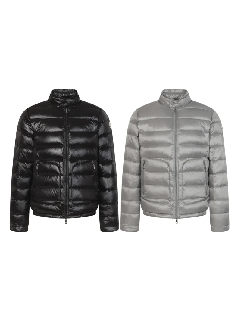 Replica Moncler Acorus Stand Collar Down Jacket Grey Reps - RepLuxe