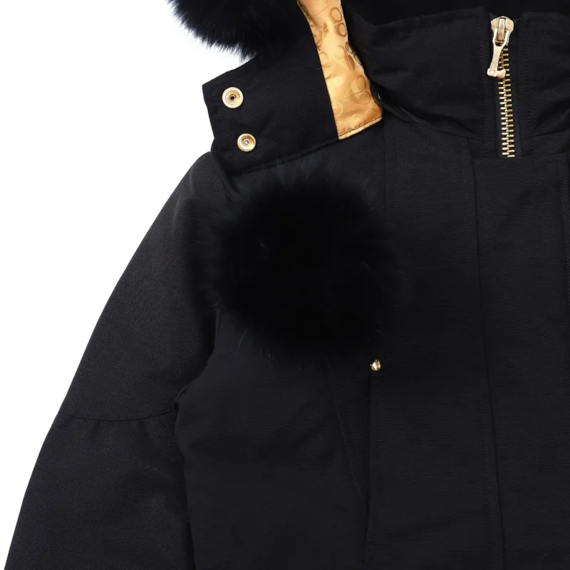Replica Moose Knuckles Gold Scissor Down Jacket Black Reps - RepLuxe