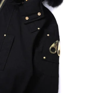 Replica Moose Knuckles Gold Scissor Down Jacket Black Reps - RepLuxe