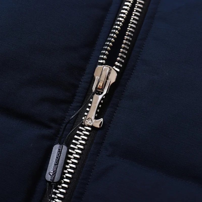 Replica Moose Knuckles Vest Deep Blue Quilted Reps - RepLuxe