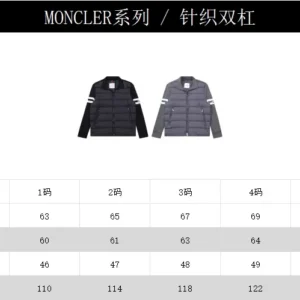 Replica Moncler Knit Down Jacket Black Stand Collar Reps - RepLuxe