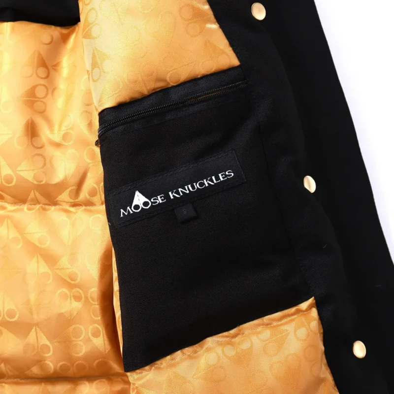 Replica Moose Knuckles Gold Scissor Down Jacket Black Reps - RepLuxe