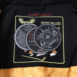 Replica Moose Knuckles Gold Scissor Down Jacket Black Reps - RepLuxe