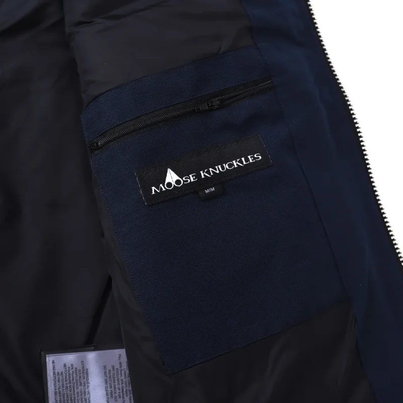 Replica Moose Knuckles Vest Deep Blue Quilted Reps - RepLuxe