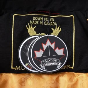 Replica Moose Knuckles Gold Scissor Down Jacket Black Reps - RepLuxe