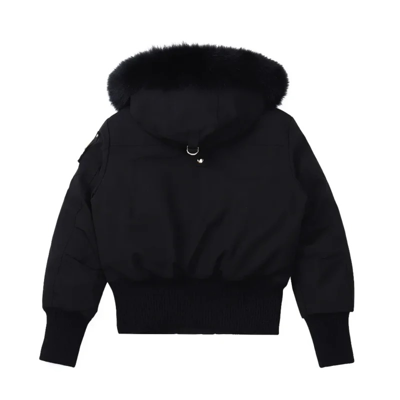 Replica Moose Knuckles Gold Scissor Jacket Black Bomber Reps - RepLuxe