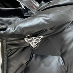 Replica Prada P500 Black Down Jacket Hooded Reps - RepLuxe