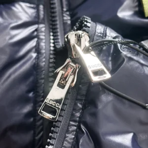 Replica Gucci Longue Saion Down Jacket Navy Blue Reps - RepLuxe