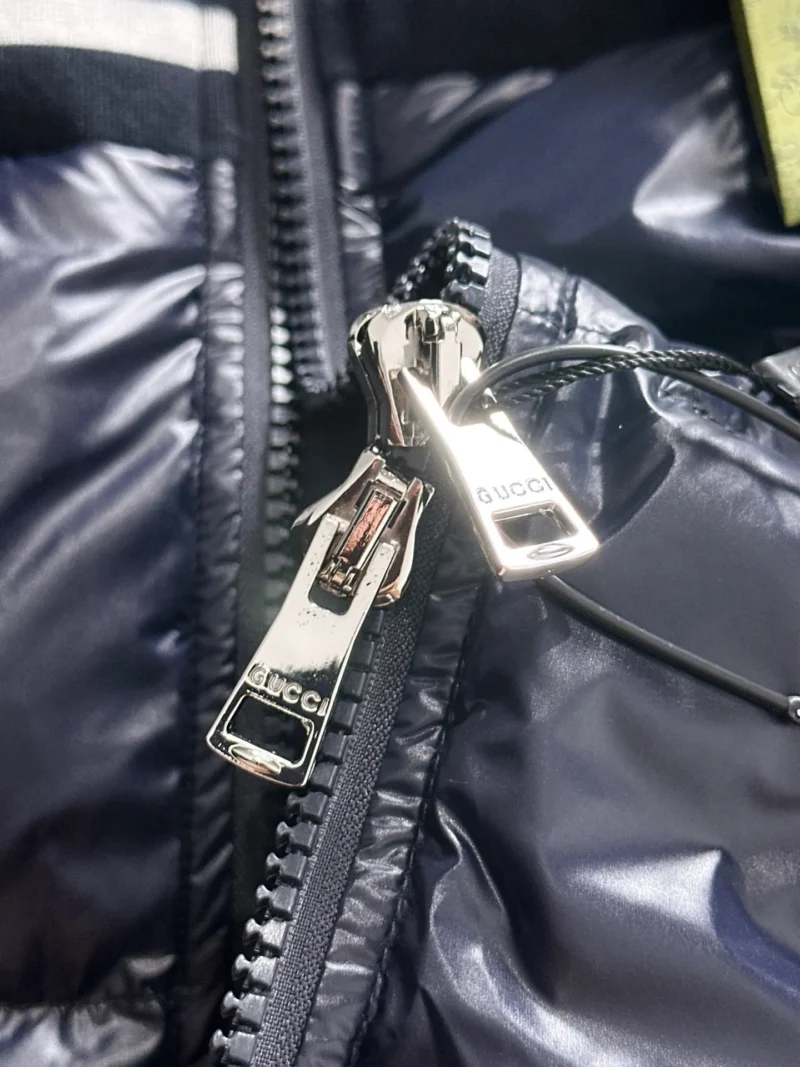Replica Gucci Longue Saion Down Jacket Navy Blue Reps - RepLuxe