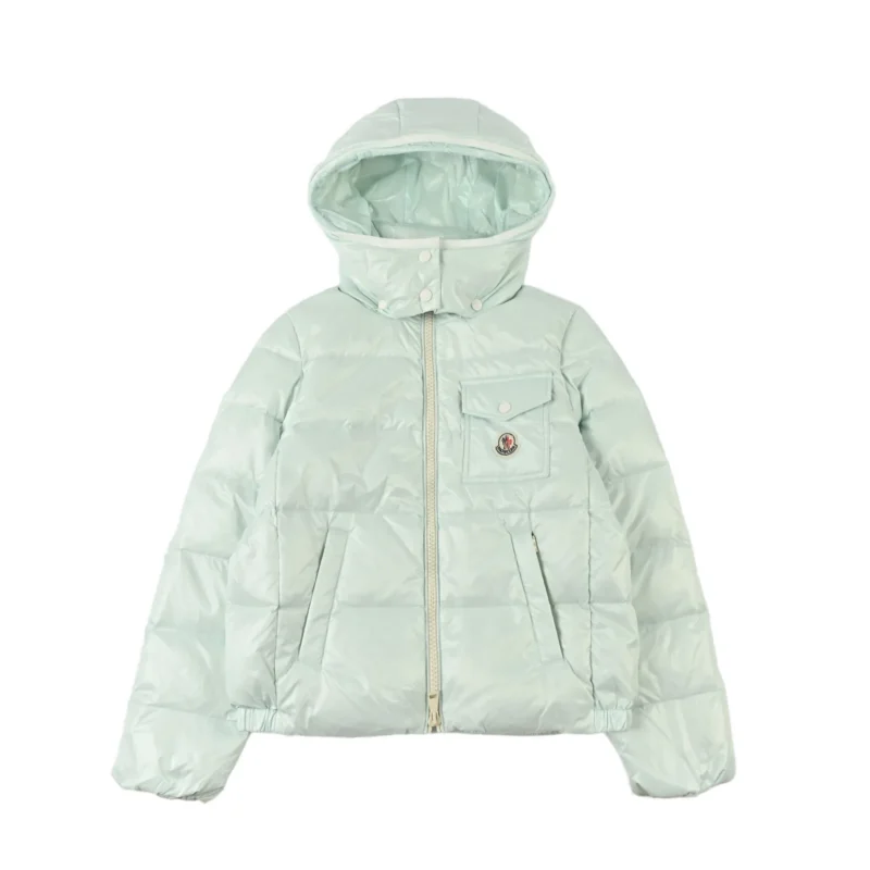 Replica Moncler Andro Short Hooded Puffer Light Blue Reps - RepLuxe