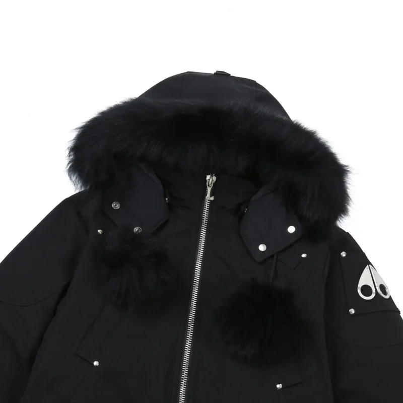 Replica Moose Knuckles Scissor 01 Long Parka Black Reps - RepLuxe