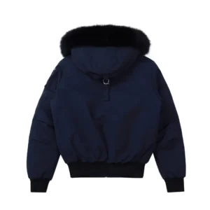Replica Moose Knuckles Gold Scissor Jacket Navy Blue Reps - RepLuxe
