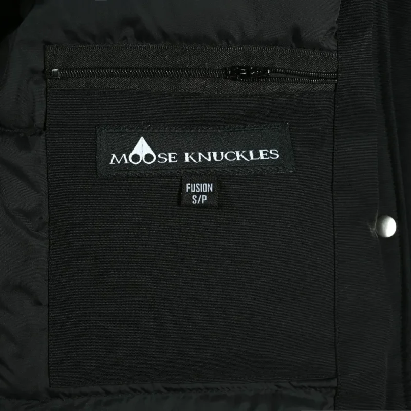 Replica Moose Knuckles Classic Bomber Jacket Black Reps - RepLuxe