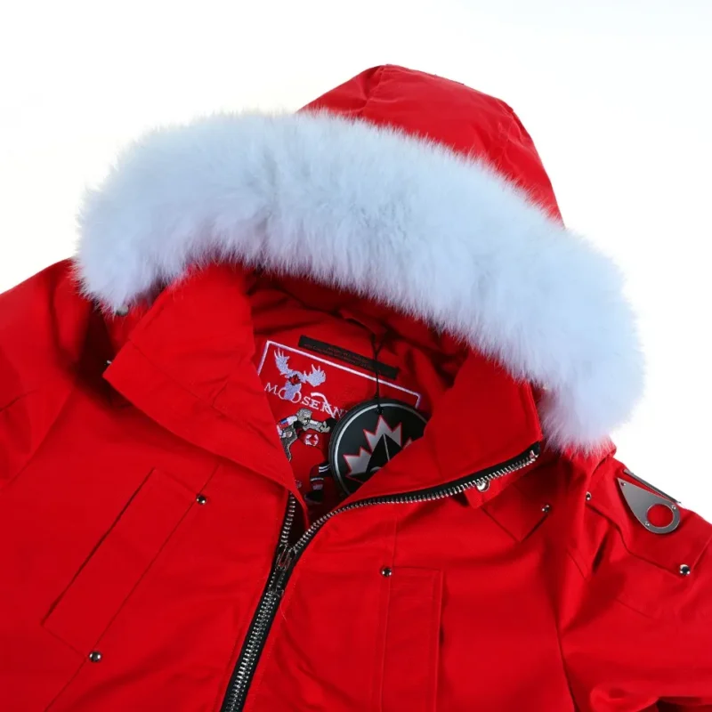 Replica Moose Knuckles Classic Bomber Jacket Red Reps - RepLuxe