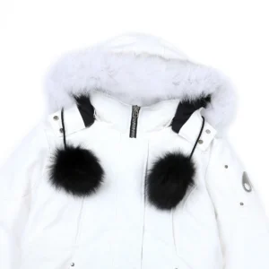 Replica Moose Knuckles Scissor 01 White Parka Reps - RepLuxe