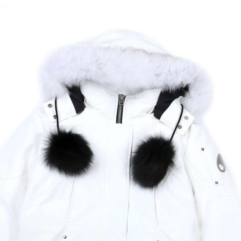 Replica Moose Knuckles Scissor 01 White Parka Reps - RepLuxe