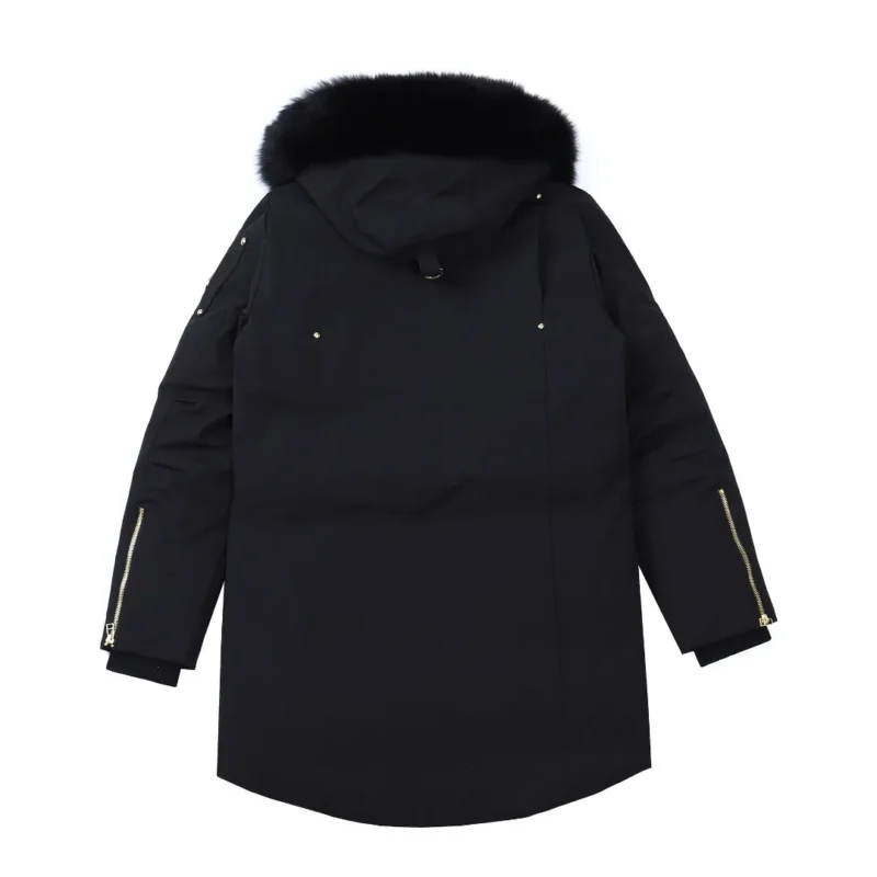 Replica Moose Knuckles 01 Gold Scissor Down Jacket Black Reps - RepLuxe