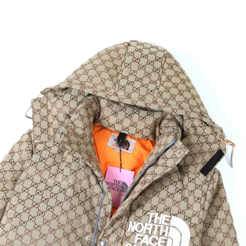Replica Gucci x The North Face Down Jacket Beige Monogram Reps - RepLuxe