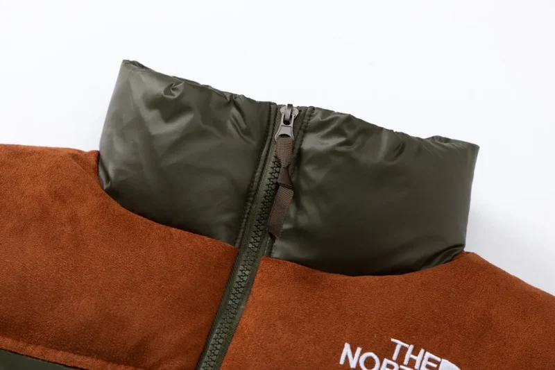 Replica The North Face Nuptse Jacket Olive Brown Reps - RepLuxe