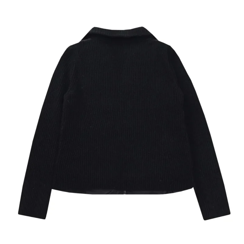 Replica Moncler M30 Knit Down Jacket Black Women Reps - RepLuxe