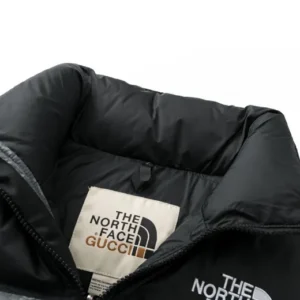 Replica Gucci x The North Face Logo Down Jacket Grey Reps - RepLuxe