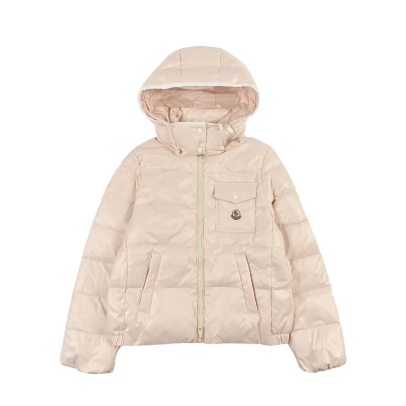 Replica Moncler Andro Short Hooded Down Jacket Pink Reps - RepLuxe