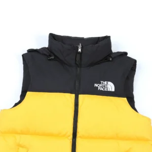 Replica The North Face 1996 Nuptse Vest Yellow Black Reps - RepLuxe