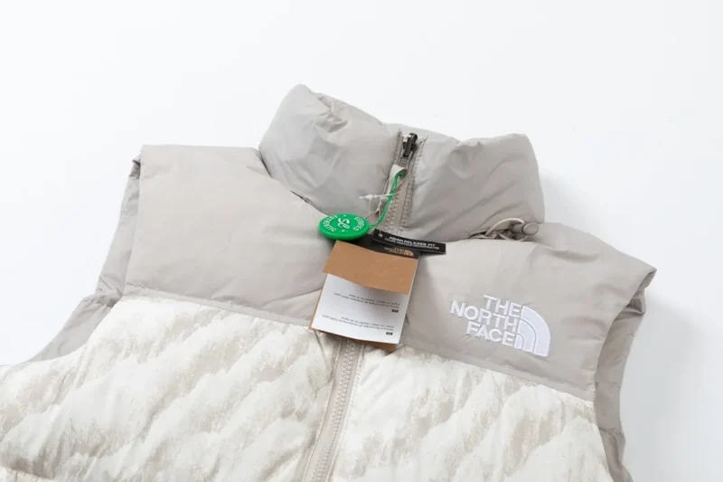 Replica The North Face 1996 Nuptse Zebra Vest White Reps - RepLuxe