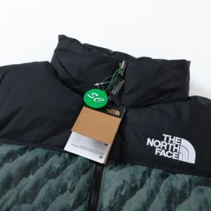 Replica The North Face 1996 Nuptse Vest Green Camo Reps - RepLuxe