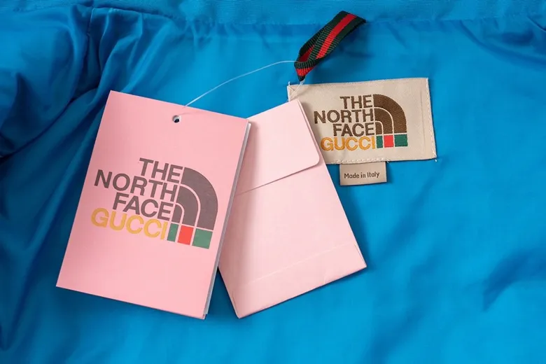 Replica THE NORTH FACE GUCCI Down Vest Blue Reps - RepLuxe