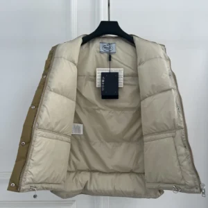 Replica Prada 25Ss Down Vest Camel Classic Style Reps - RepLuxe