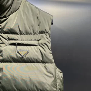 Replica Prada Minimalist Down Vest Olive Green Reps - RepLuxe