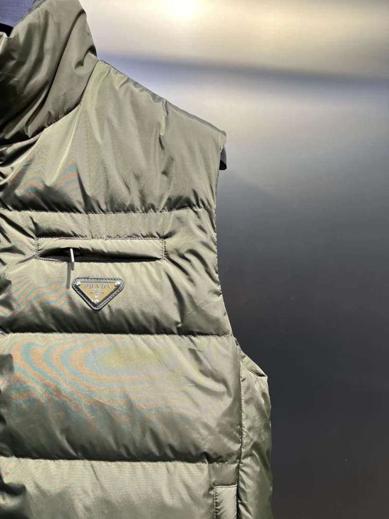Replica Prada Minimalist Down Vest Olive Green Reps - RepLuxe