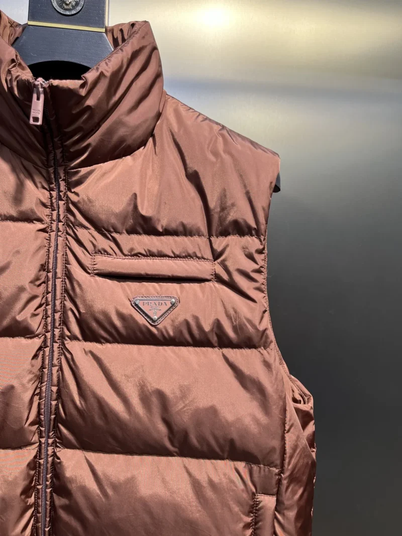 Replica Prada Minimalist Down Vest Brown Classic Reps - RepLuxe