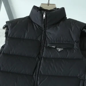 Replica Prada Re-Nylon Down Vest Cocoa Brown Reps - RepLuxe